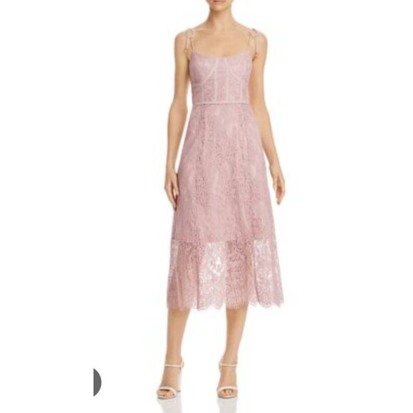 Keepsake the label nwt sense corset detail lace midi dress size M - Picture 1 of 14